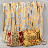COLLECTION OF TOILE DRAPERIES.