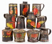 COLLECTION OF TOLEWARE, 19TH C