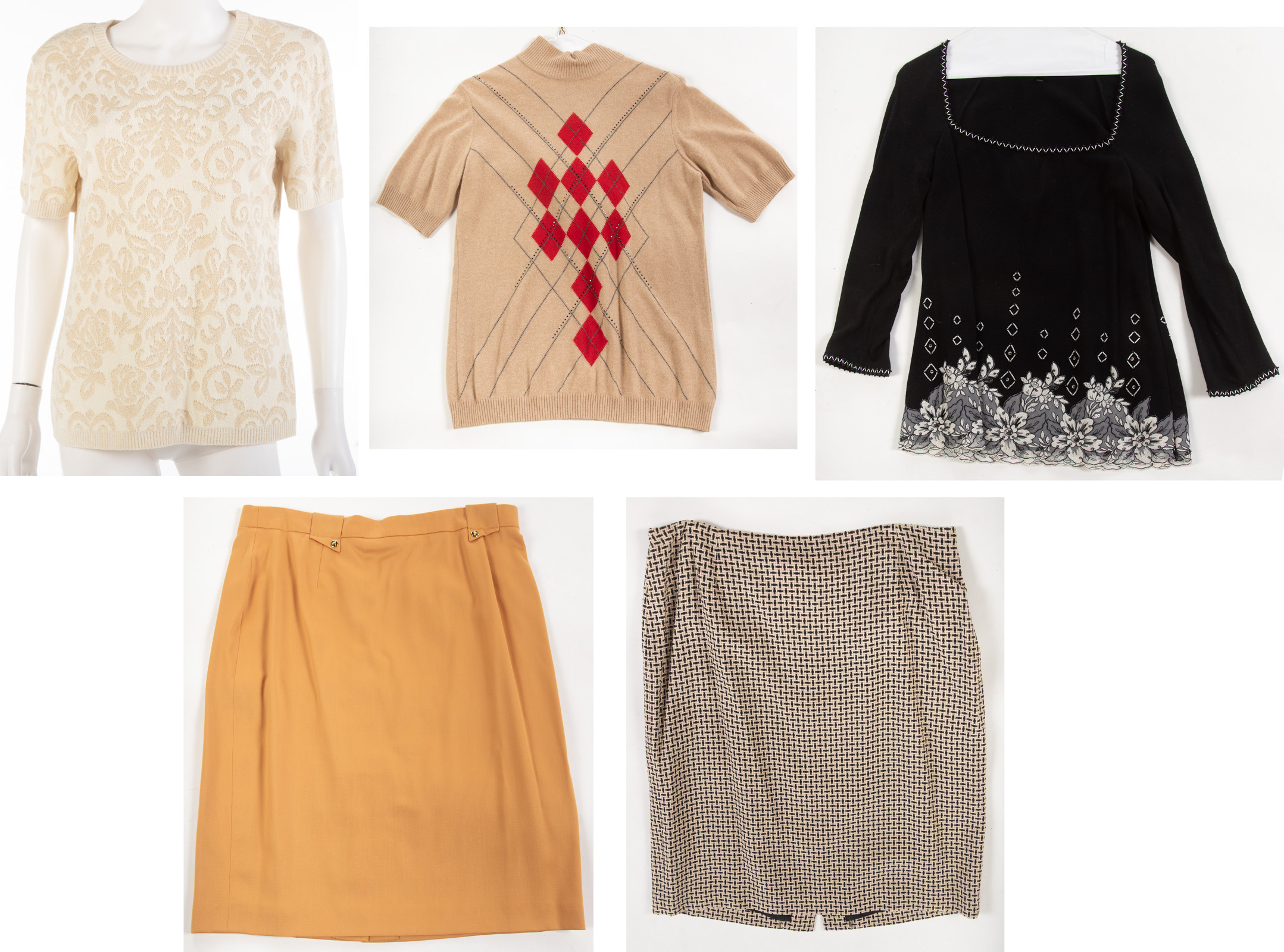 COLLECTION OF TOPS AND SKIRTS
