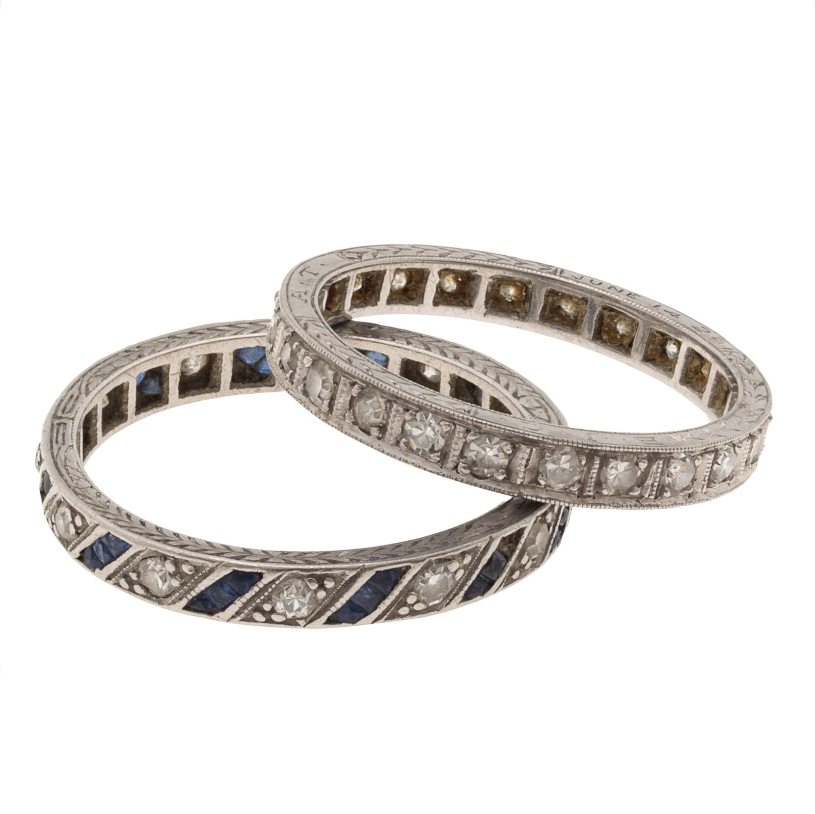 COLLECTION OF TWO ART DECO DIAMOND,