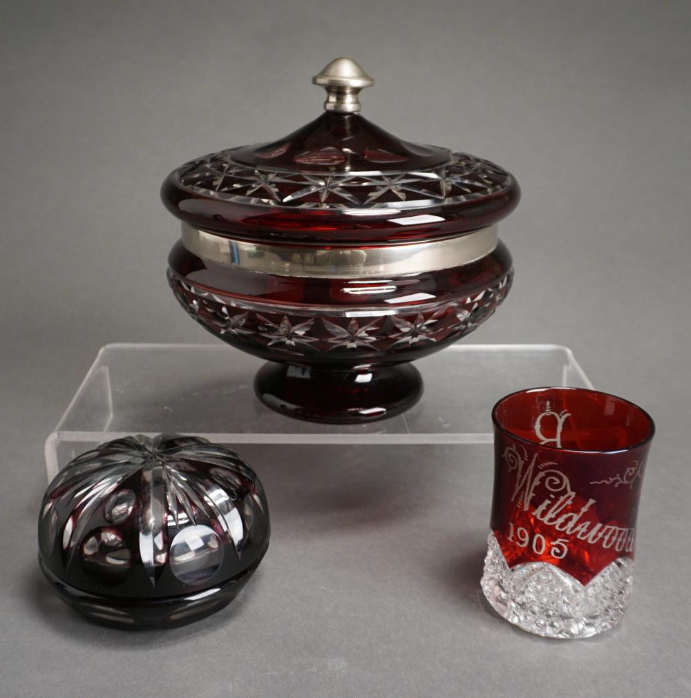 COLLECTION OF TWO BOHEMIAN RUBY