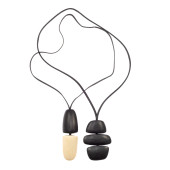 COLLECTION OF TWO EBONY, BONE,