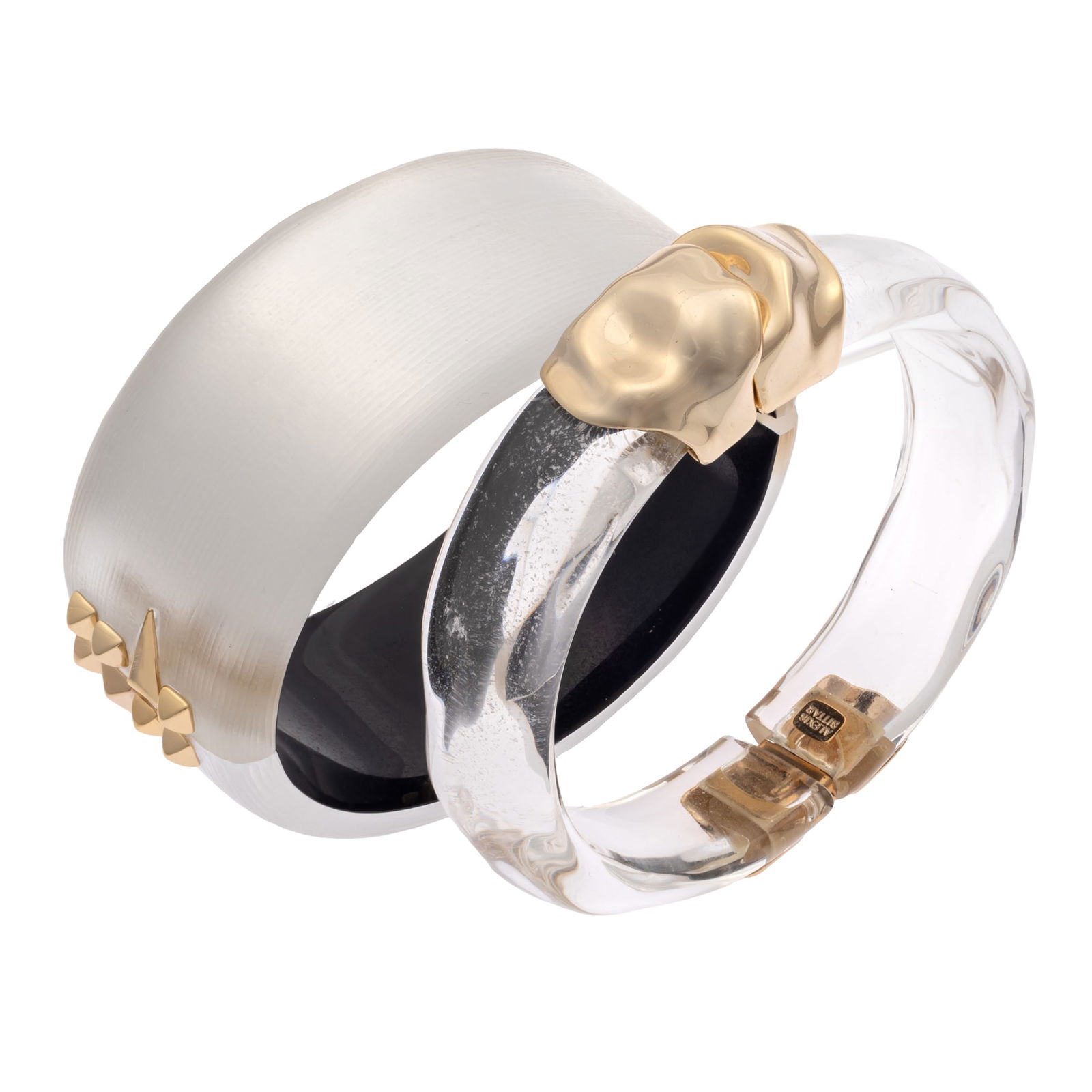 COLLECTION OF TWO LUCITE BANGLE