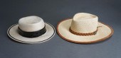 COLLECTION OF TWO MEN'S STRAW