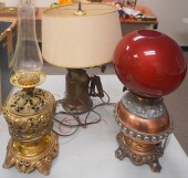 COLLECTION OF TWO OIL LAMPS AN
