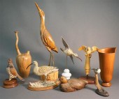 COLLECTION OF TWO TURNED WOOD