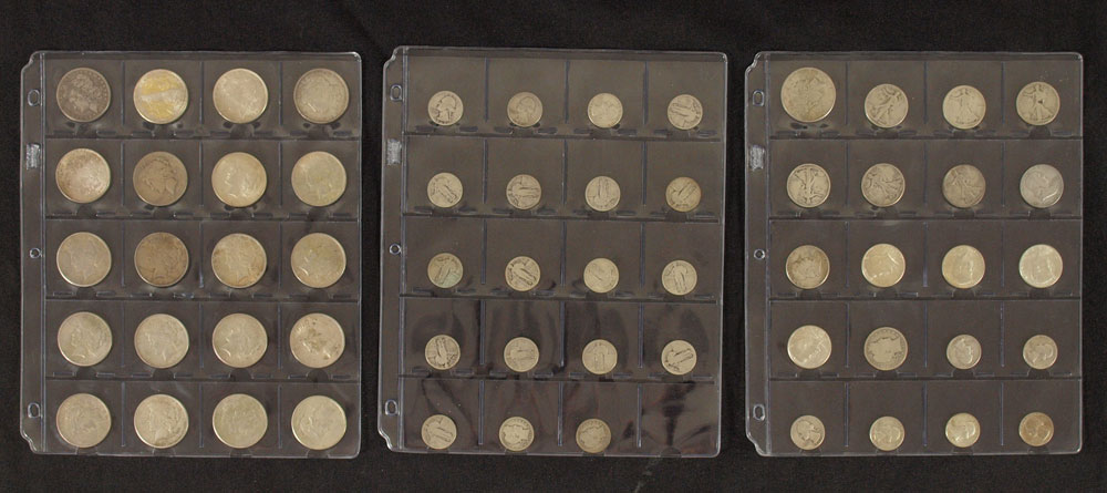 COLLECTION OF US SILVER COINS &