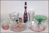 COLLECTION OF VARIOUS GLASS TA