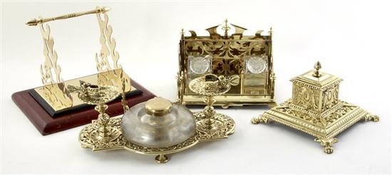 Collection of Victorian brass