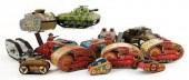 Collection of vintage tank toy