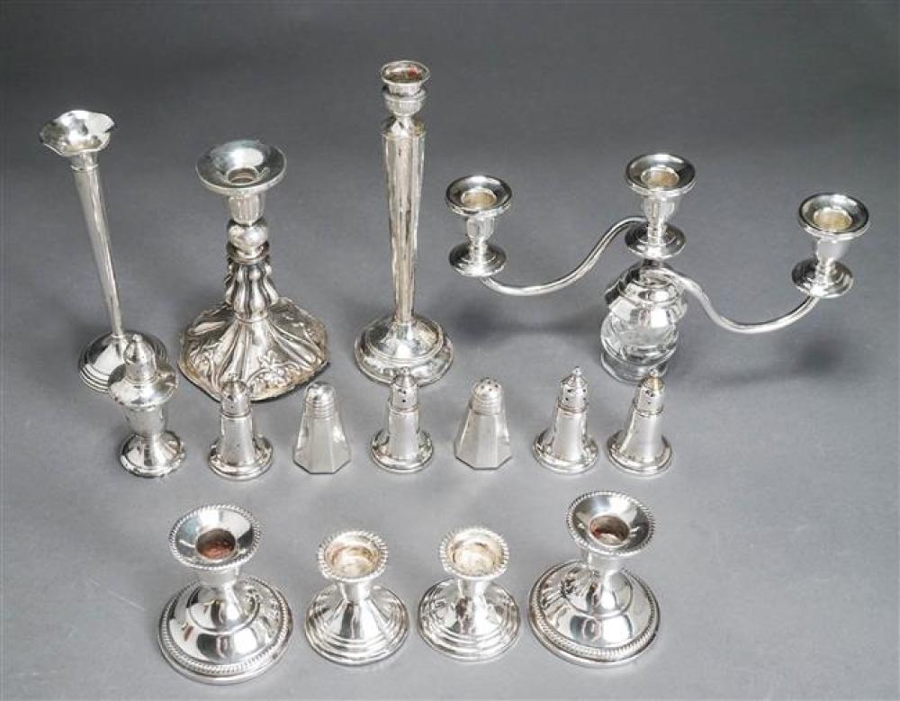 COLLECTION OF WEIGHTED SILVER
