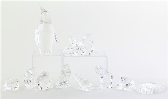 Collection of whimsical Steuben