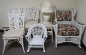 COLLECTION OF WHITE PAINTED WI