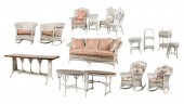 COLLECTION OF WHITE WICKER FUR
