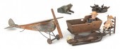 Collection of wood toys and wh