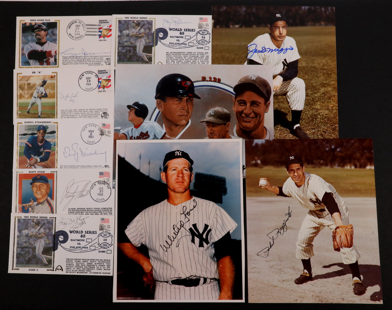 COLLECTION SIGNED BASEBALL PHOTOS &