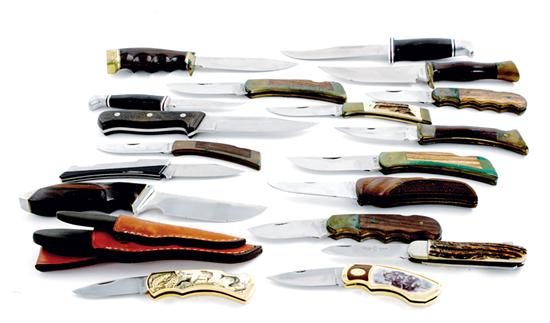 Collection sportsmen's knives 10 by