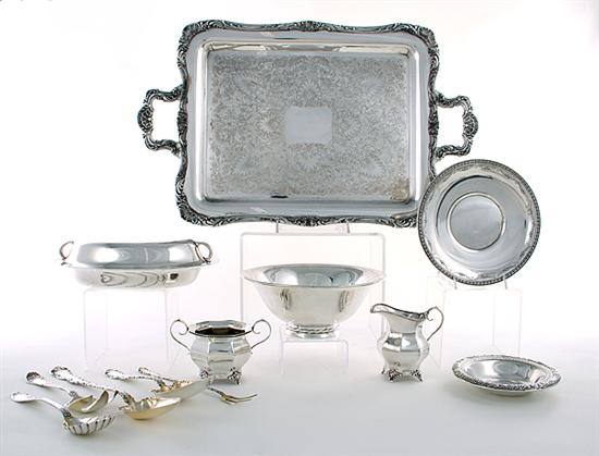 Collection sterling dishes bowl and