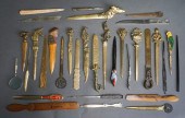 COLLECTION WITH BRASS, WOOD AN