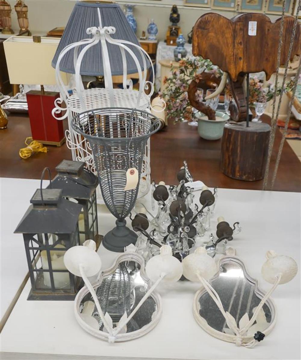 COLLECTION WITH SCARVES, SCONCES,
