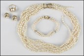 COLLECTON OF PEARL JEWELRY. Co