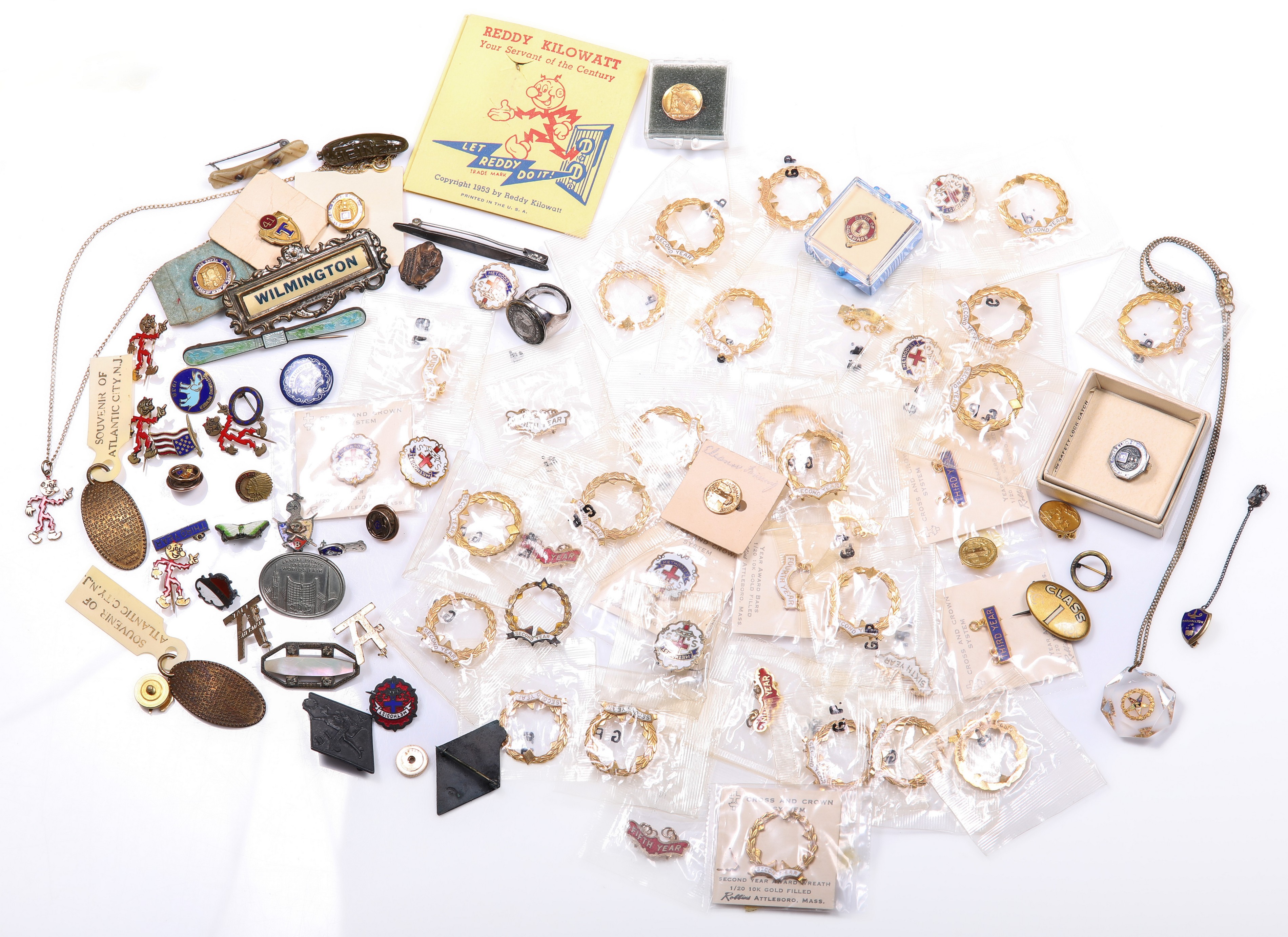 Collectors pin grouping to