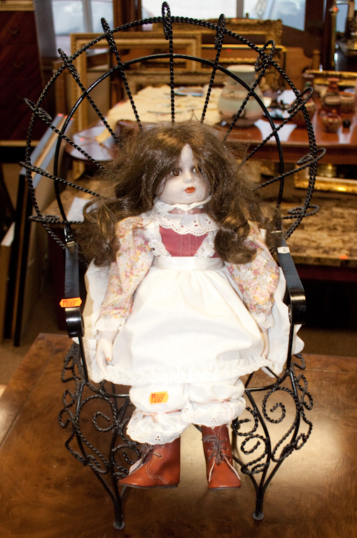 Collector's porcelain doll and a
