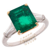 COLOMBIAN EMERALD, DIAMOND, PL