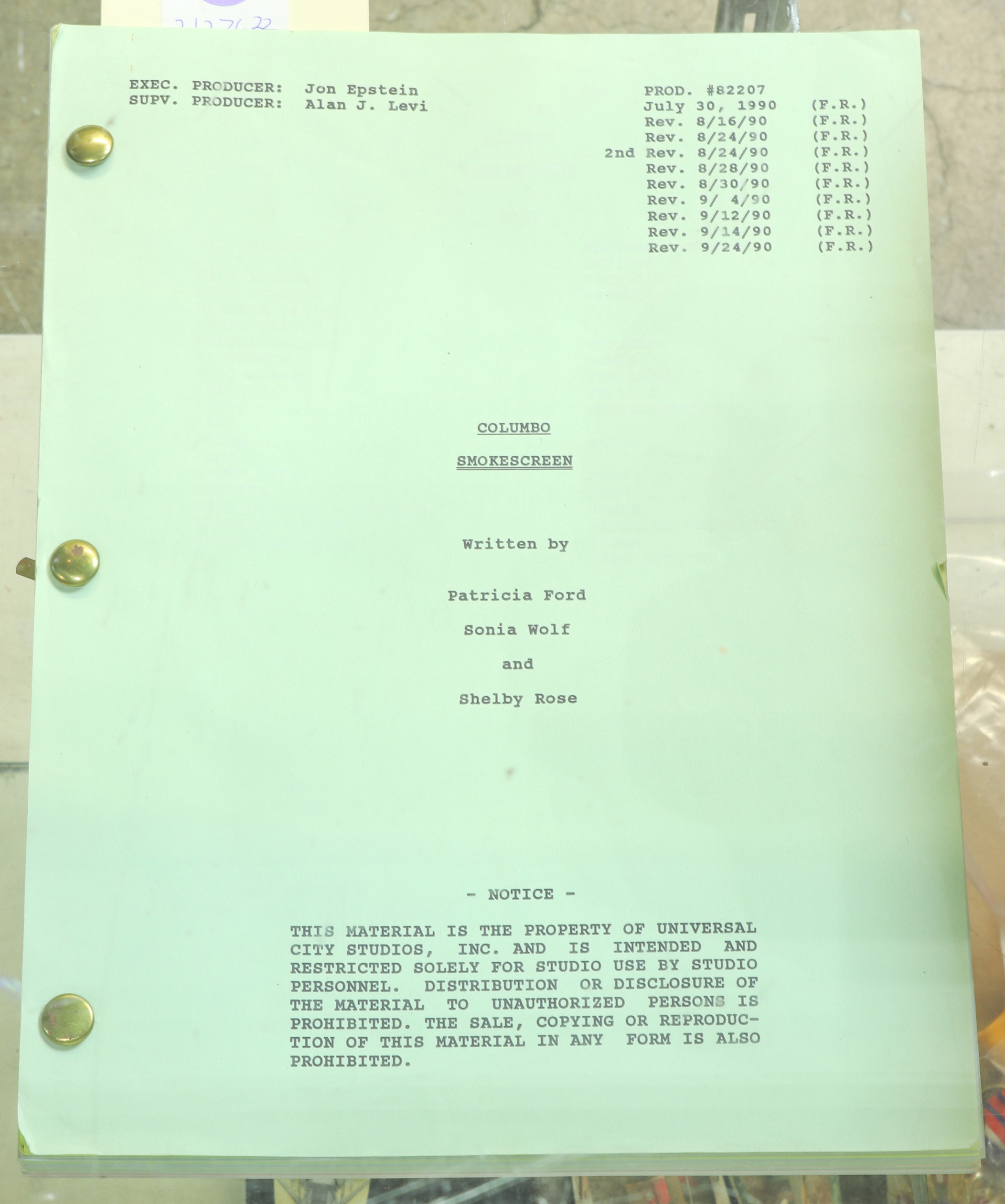 COLOMBO TV SCRIPT Colombo TV