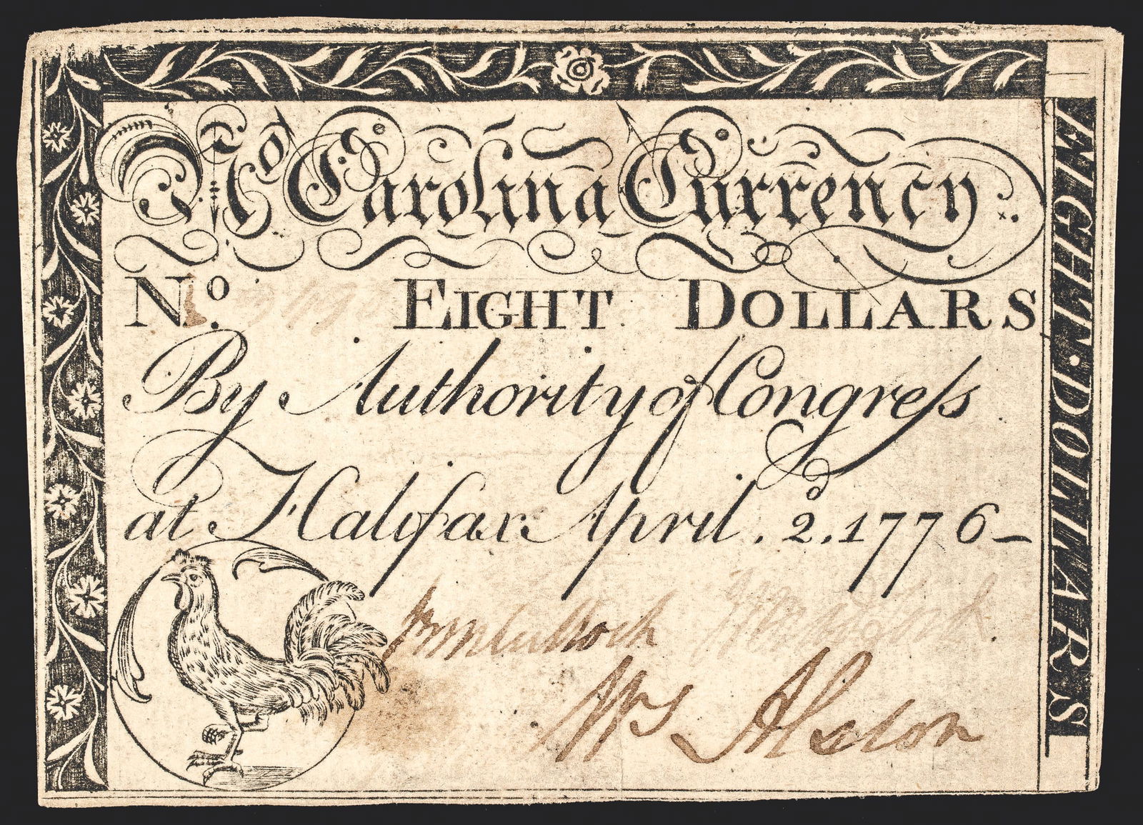 COLONIAL CURRENCY, APRIL 2, 1776