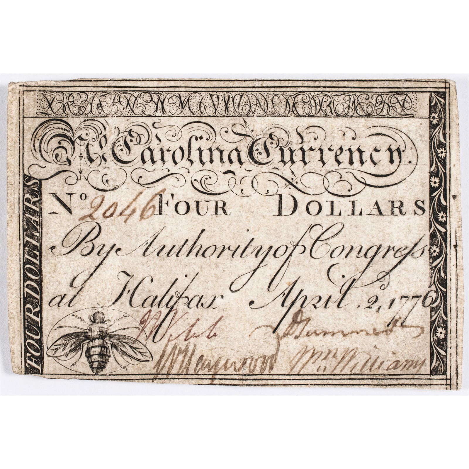 COLONIAL CURRENCY, APRIL 2, 1776