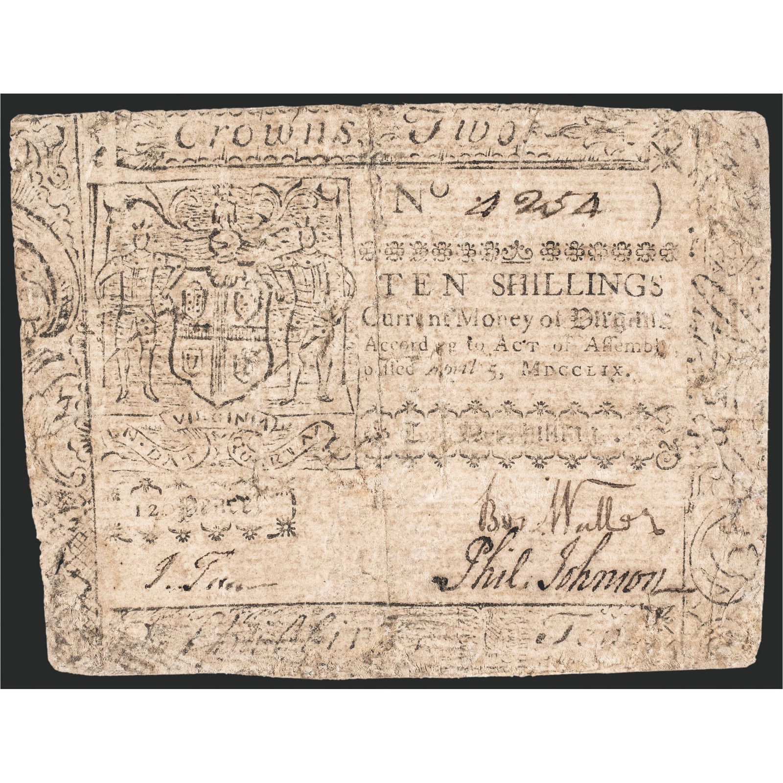 COLONIAL CURRENCY APRIL 5, 1759