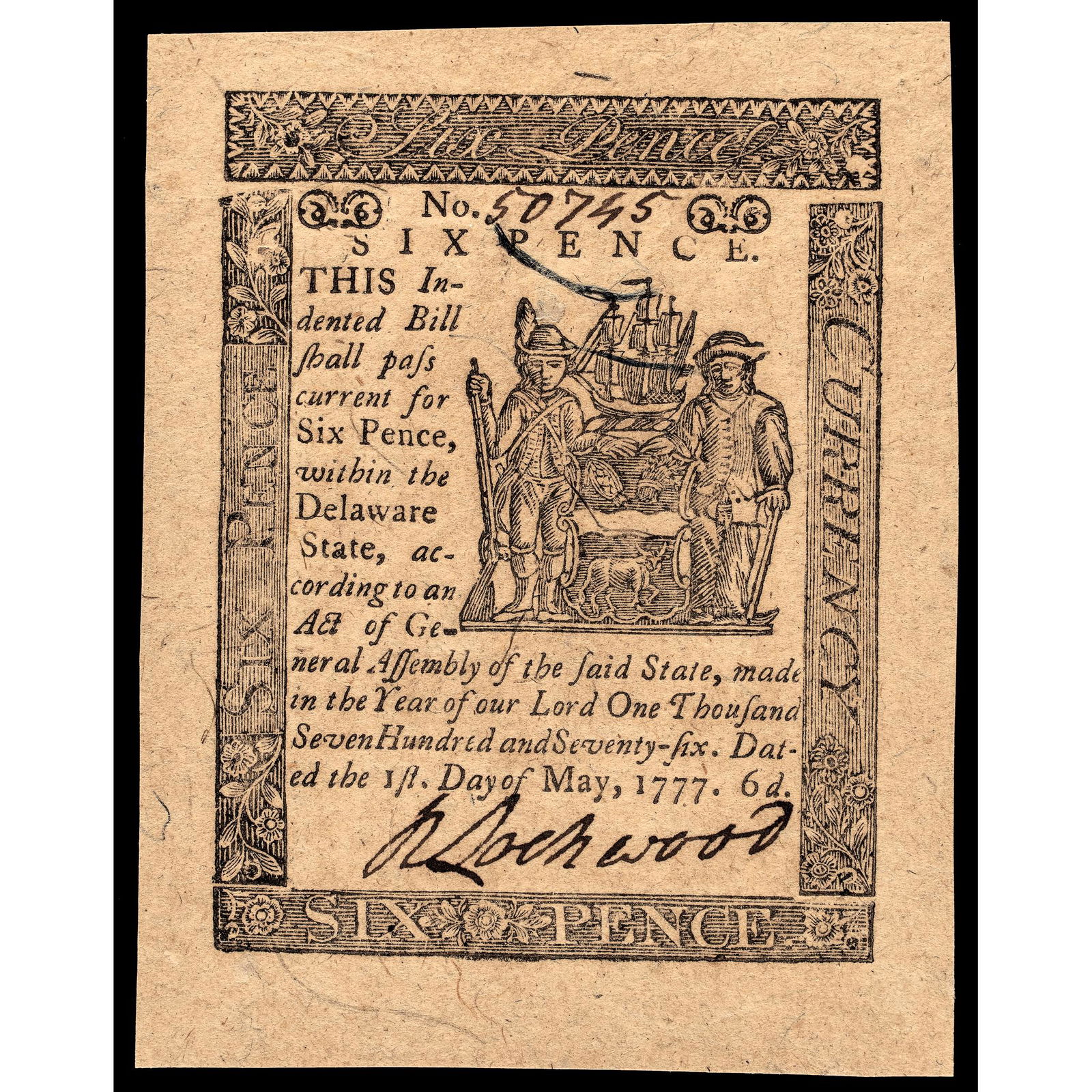 COLONIAL CURRENCY DE. MAY 1, 1777