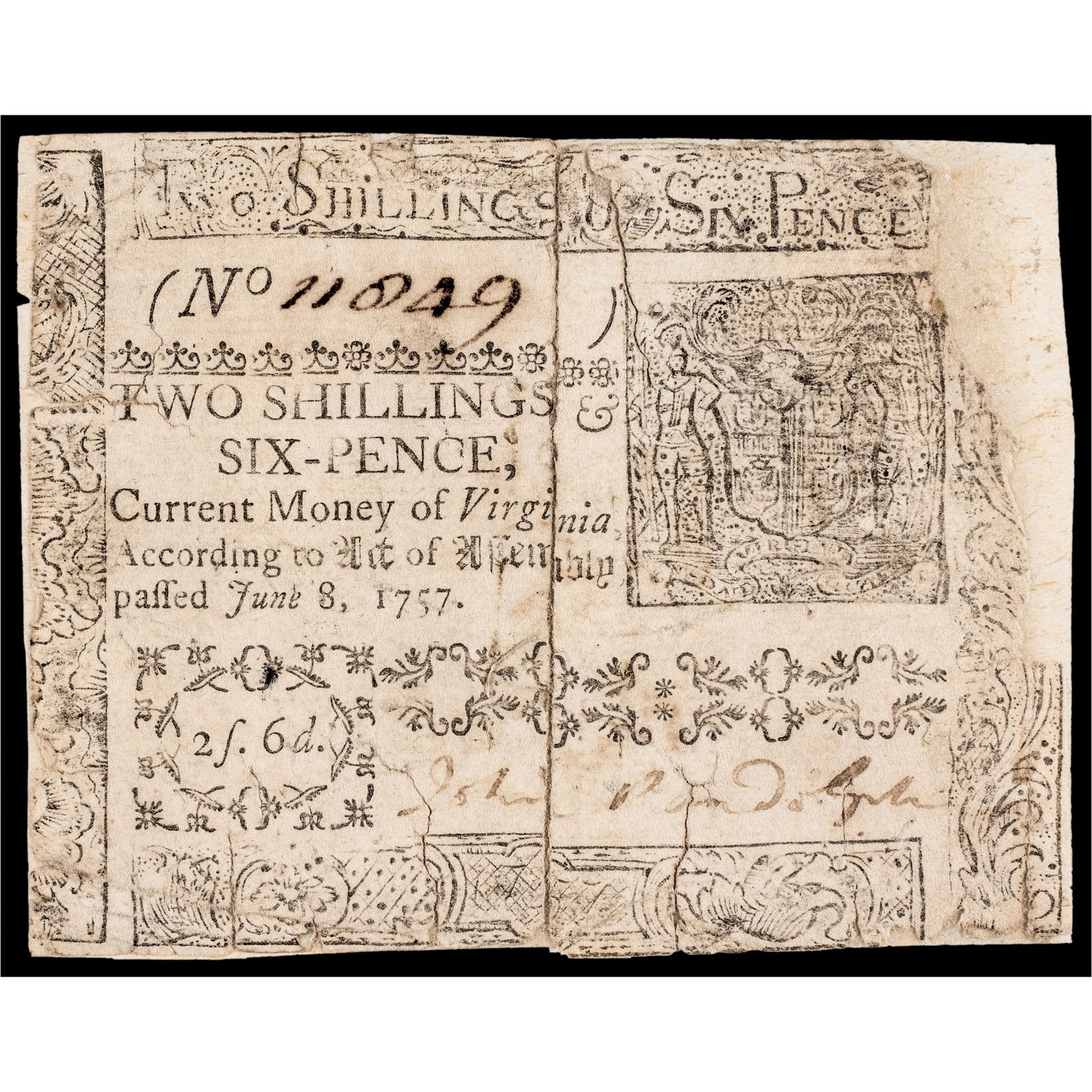COLONIAL CURRENCY JUNE 8, 1757 ACT,