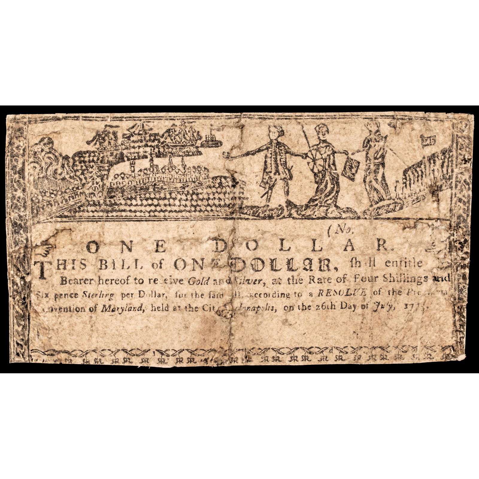 COLONIAL CURRENCY, MARYLAND, JULY