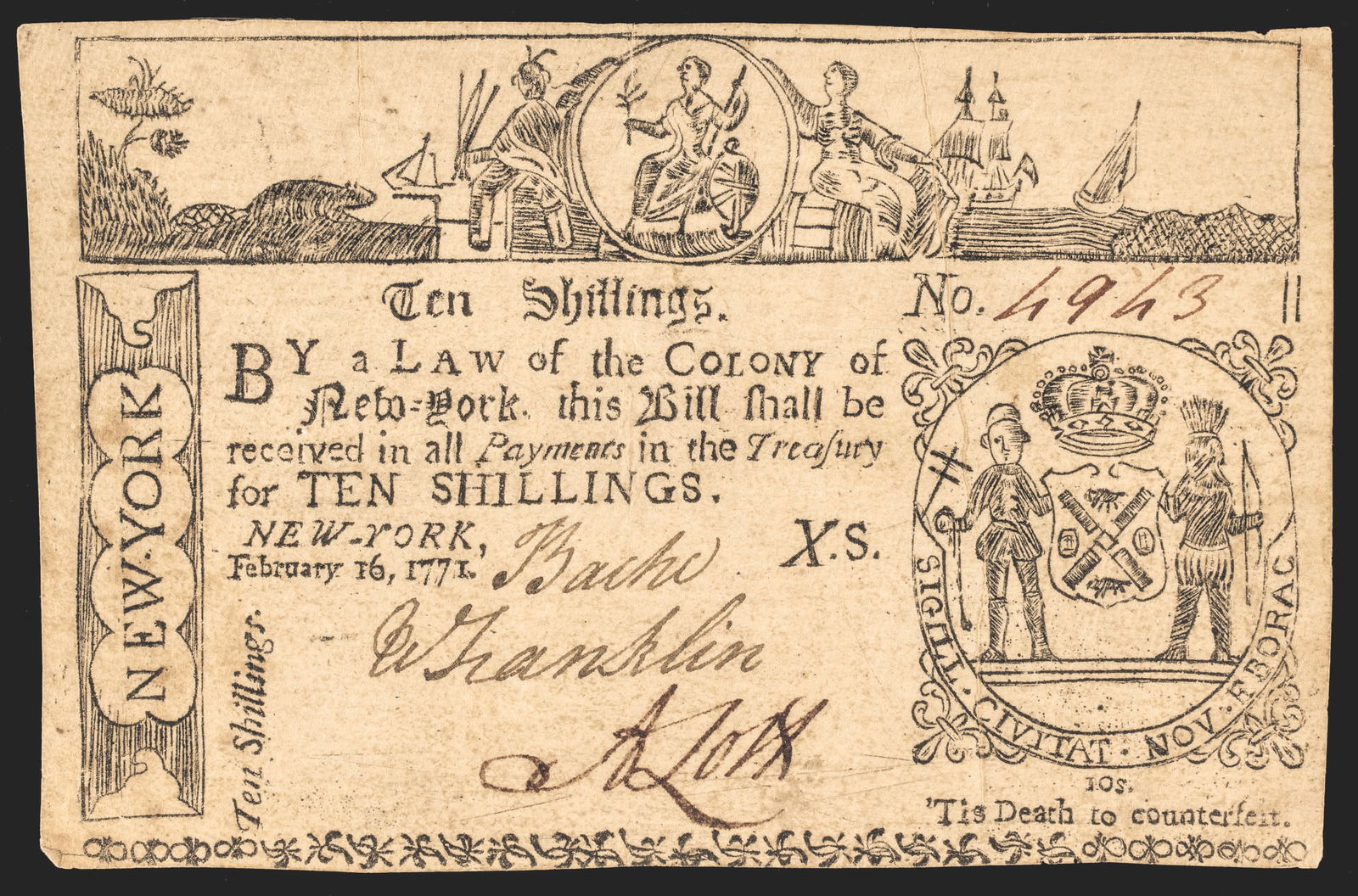 COLONIAL CURRENCY, NEW YORK, FEB.