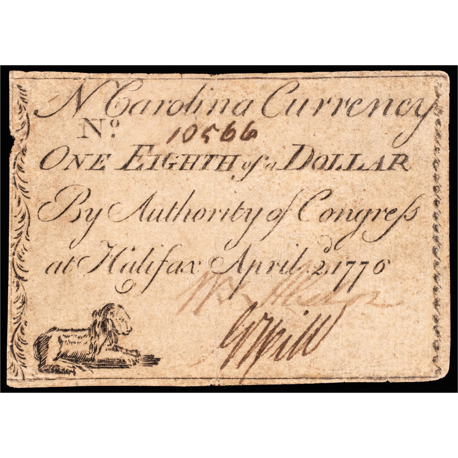 COLONIAL CURRENCY NOTE, APRIL 2,