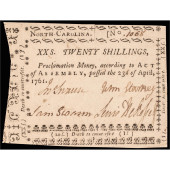 COLONIAL CURRENCY NOTE, NORTH