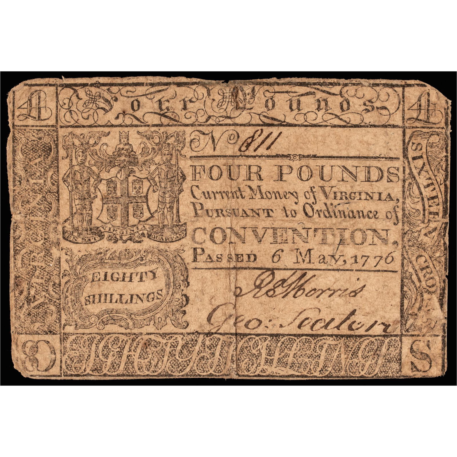 COLONIAL CURRENCY NOTE, VIRGINIA