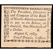 COLONIAL CURRENCY, PA 1789 BAN