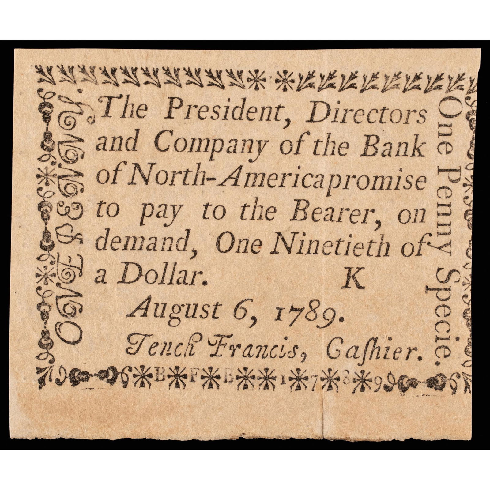 COLONIAL CURRENCY, PA. AUGUST 6,