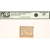 COLONIAL CURRENCY, PA. AUGUST