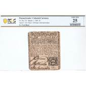 COLONIAL CURRENCY, PA. MARCH 1