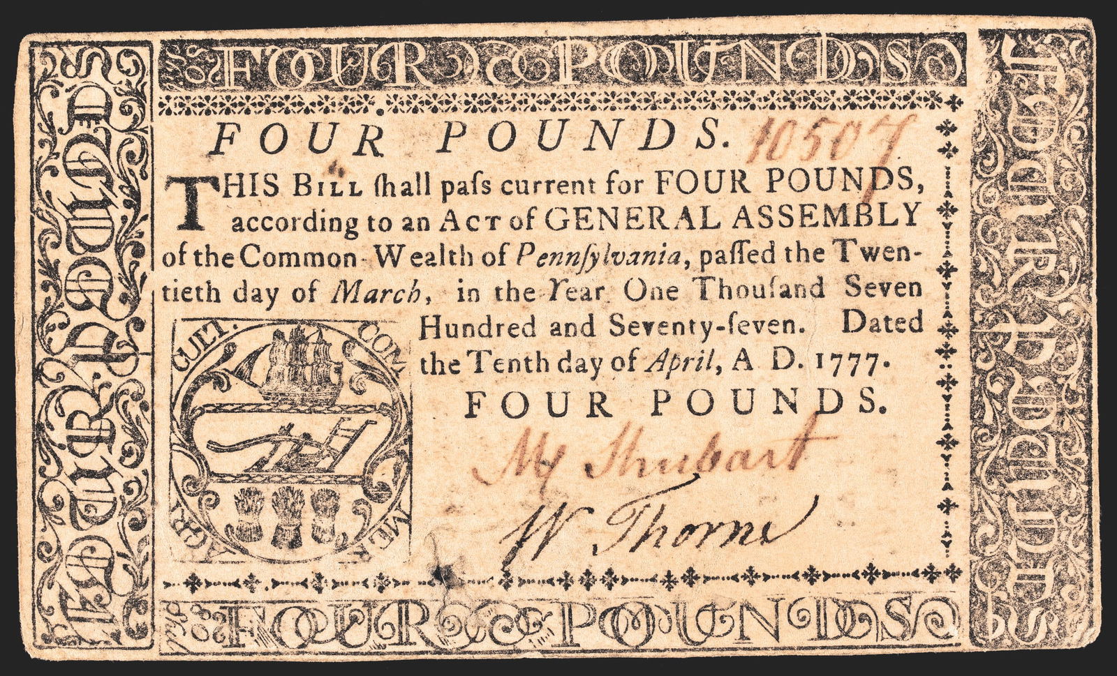 COLONIAL CURRENCY, PENNSYLVANIA
