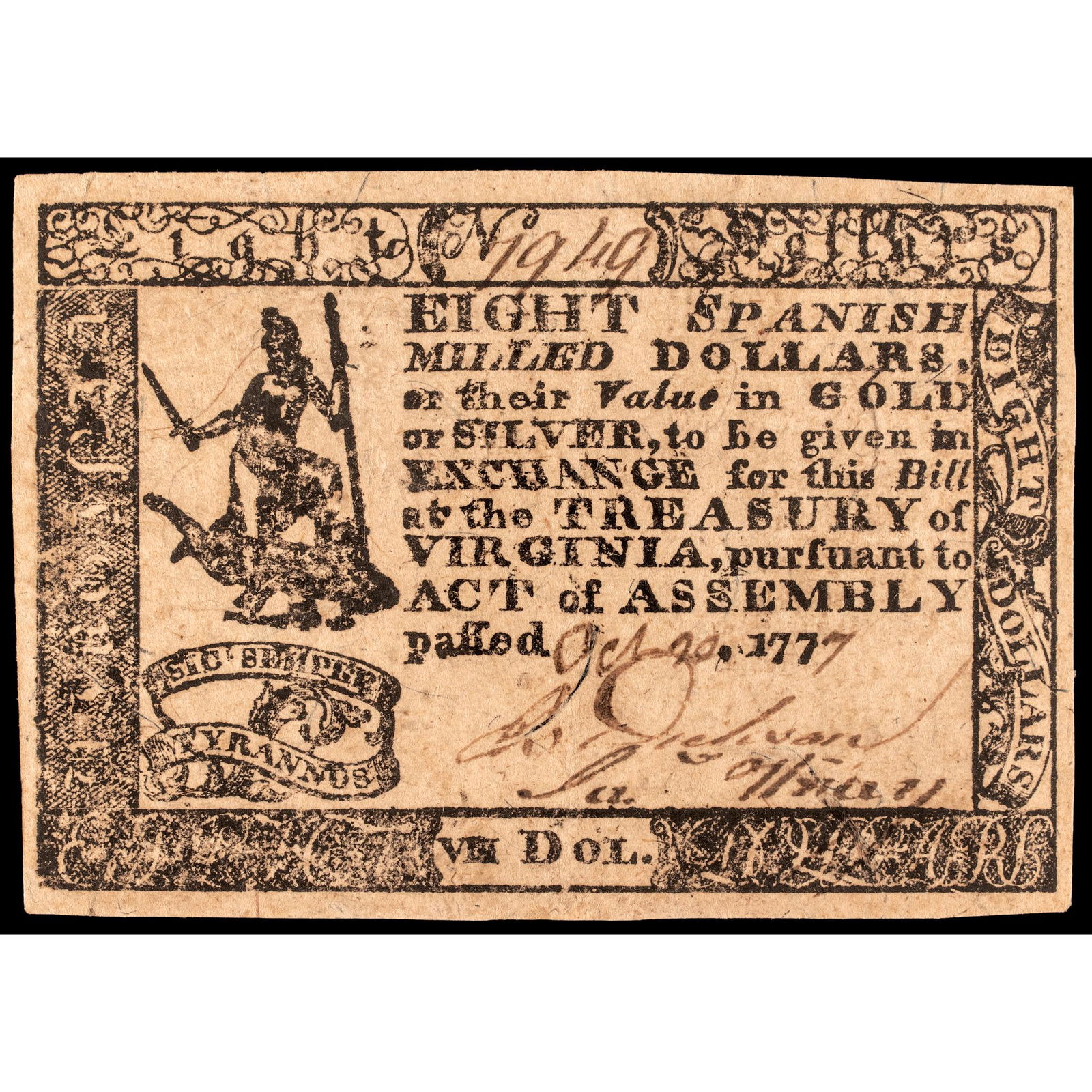 COLONIAL CURRENCY TREASURY OF