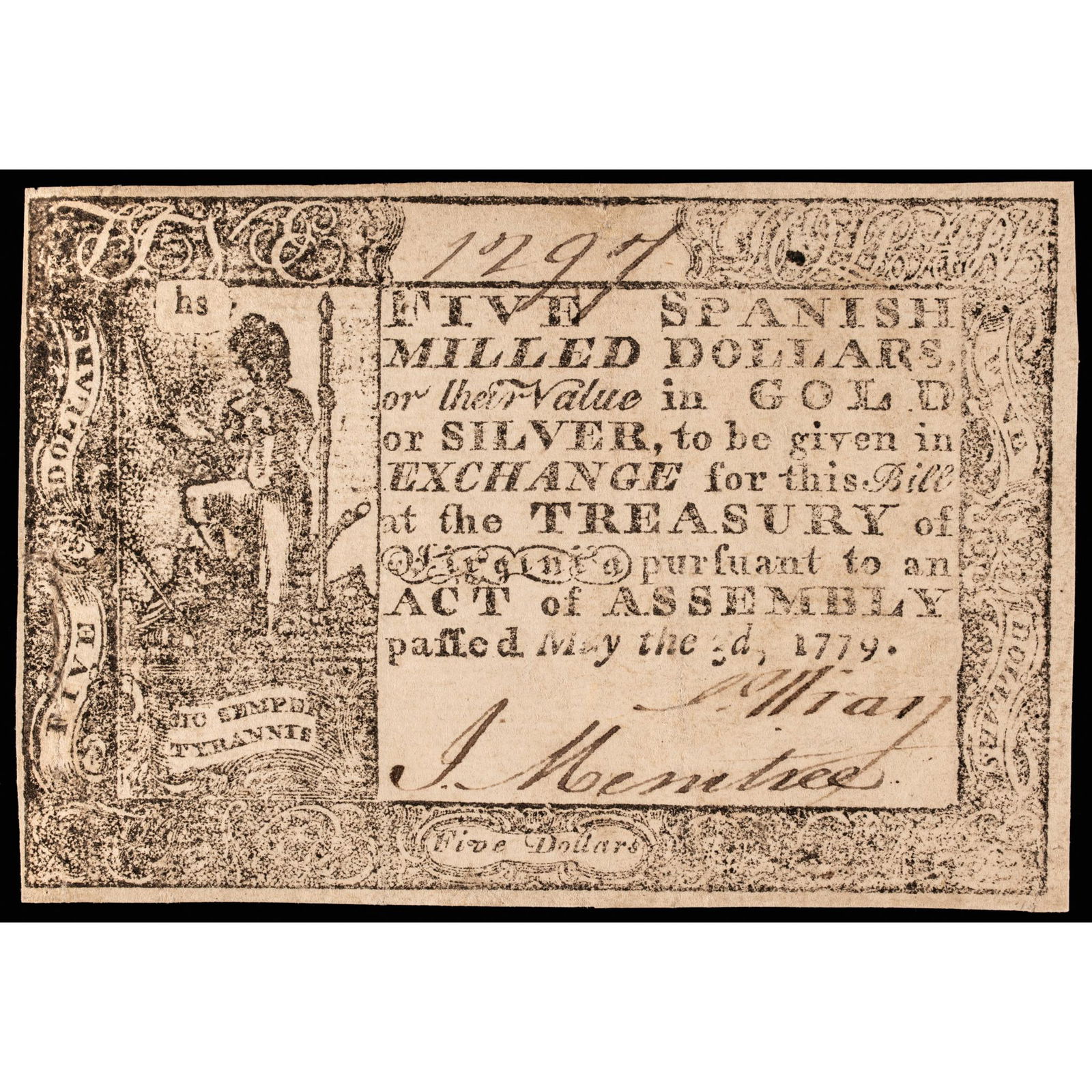 COLONIAL CURRENCY, VIRGINIA MAY