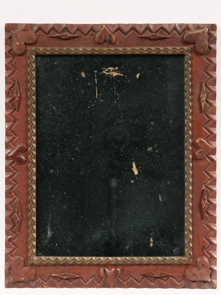 COLONIAL FOLK MIRROR - Late 18th