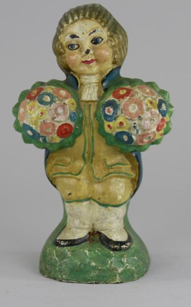 COLONIAL MAN W/BOUQUETS DOORSTOP