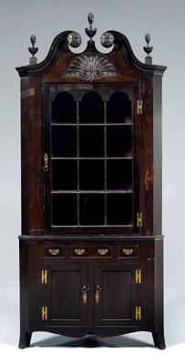 Colonial Revival corner cupboard,
