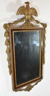 COLONIAL REVIVAL GILT WOOD & M